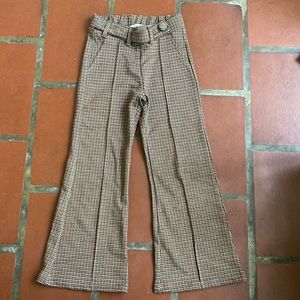 Zara kids flared plaid pants